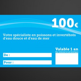 Chèque cadeau Univers Aquatique 100€